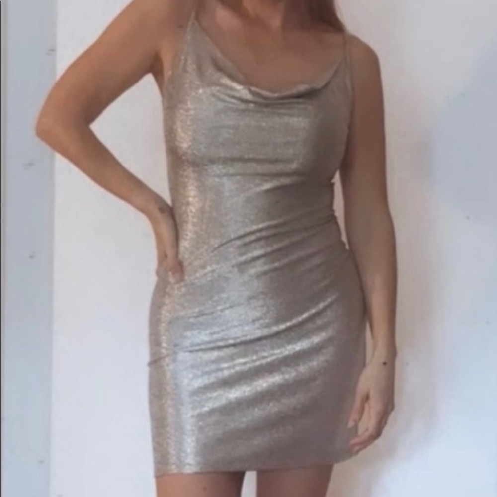 Ramy Brook slinky sexy drape neck tank dress